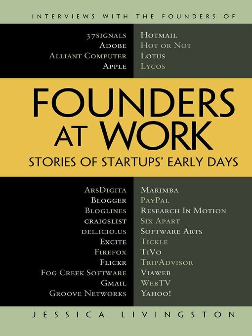 Title details for Founders at Work by Jessica Livingston - Wait list